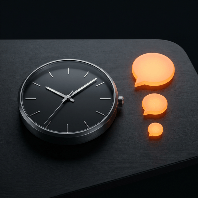 A clean timeline of reminders: 24h, 12h, 1h